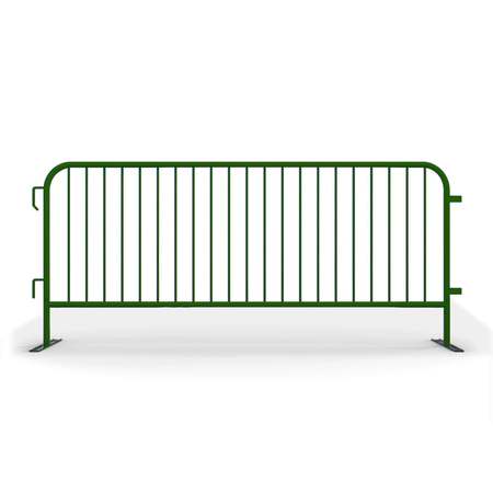ANGRY BULL BARRICADES Interlocking Green Barricade, Removable Flat Feet, 8.5 ft. AC-HDX85-FL-GN